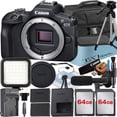 thumbnail image 1 of Canon EOS R100 Mirrorless Camera (Body) with 2 Pack 64GB Memory Card + Case + ZeeTech Accessory (International Version), 1 of 10
