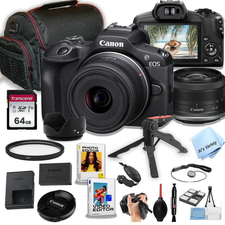 Canon EOS R100 Professional Set: Mirrorless Camera with 18