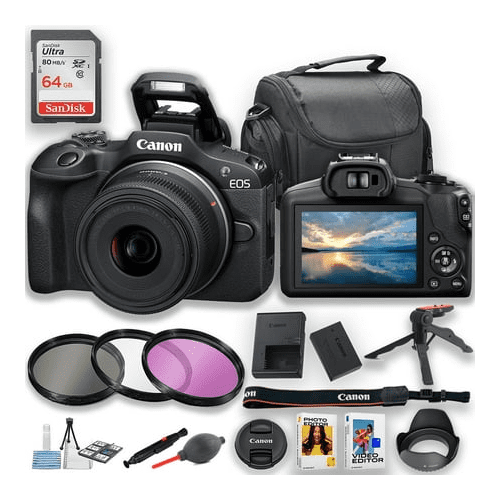 Canon EOS R100 Mirrorless Camera 8-45mm Lens