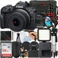 thumbnail image 1 of Canon EOS R100 Mirrorless Camera with RF-S 18-45mm Lens + 128GB Memory Card + Case + Tripod + SV Premium Accessory Bundle (International Version), 1 of 10