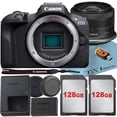 thumbnail image 1 of Canon EOS R100 Mirrorless Camera with RF-S 18-45mm f/4.5-6.3 IS STM Lens + 2 Pack 128GB Memory Card + ZeeTech Accessory Bundle (International Version), 1 of 6