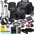 thumbnail image 1 of Canon EOS R100 Mirrorless Camera with RF-S 18-45mm f/4.5-6.3 IS STM Lens + 64GB Memory + Extra Battery + Camera Case + Tripod + More (20pc Bundle) (International Version), 1 of 5