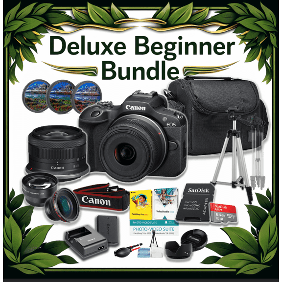 Canon EOS R100 Mirrorless Camera with RF-S18-45mm IS STM Lens, APS-C Sensor, 24.1MP, Entry-Level Creators