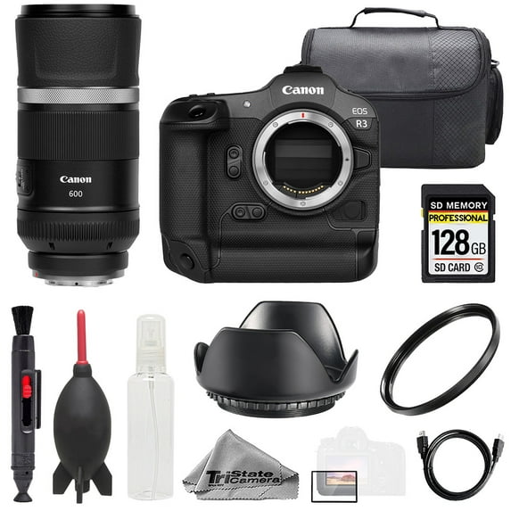 Canon EOS R3 Camera + RF 600mm f/11 IS STM Lens +128GB+ Bag+ UV Filter- Basic Kit (International Version)