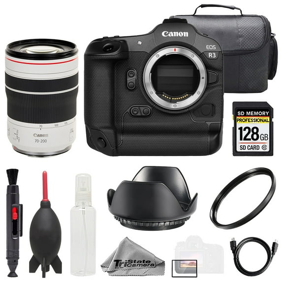 Canon EOS R3 Camera + RF 70-200mm f/4L IS USM Lens +128GB+ Bag+ UV Filter- Basic Kit (International Version)