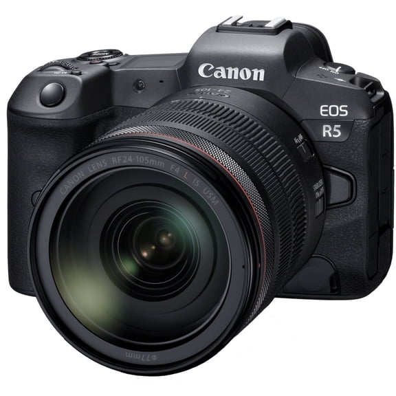 Canon EOS R5 45 Megapixel Mirrorless Camera with Lens - 0.94" - 4.13" - Autofocus - 3" Touchscreen LCD - 4.3x Optical Zoom - Sensor-shift (IS) - 8192 x 5464 Image - 8192 x 4320 Video - HD Movie Mod