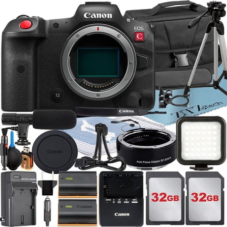 Canon EOS R5 C Mirrorless Cinema Camera (Body) with 2 Pack 32GB Memory Card + Case + ZeeTech Accessory Bundle (International Version)