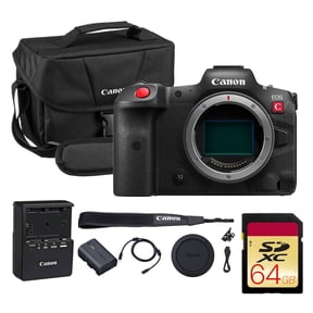 Canon EOS R5 C Mirrorless Cinema Camera | True Hybrid Power for Filmmakers and High-End Creators (5077C002) + 64GB Memory Card + Canon Shoulder Bag