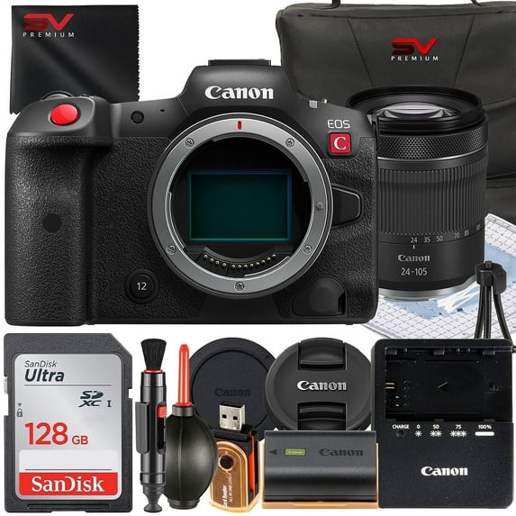 Canon EOS R5-C Mirrorless Cinema Camera with 128GB SanDisk Memory Card + Case + SV Premium Accessory Bundle (International Version)