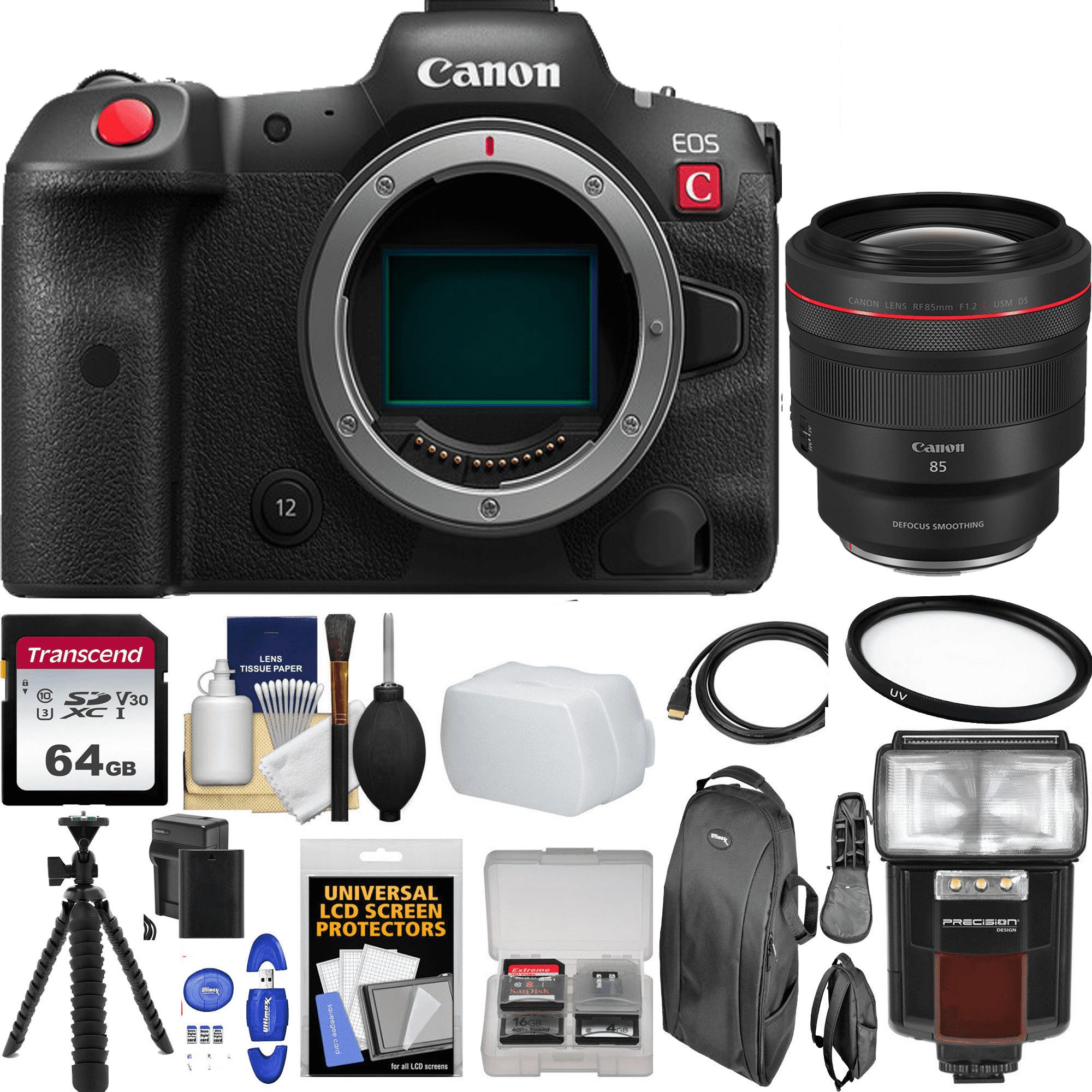 Canon EOS R5 C Mirrorless Digital Camera with Canon RF 85mm f/1.2L USM ...