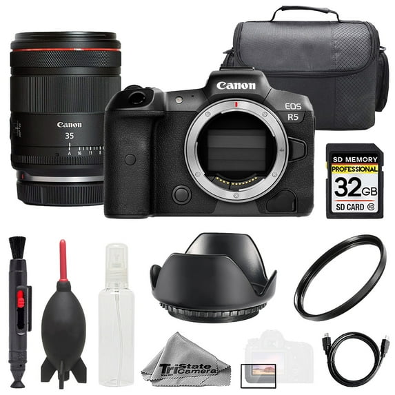Canon EOS R5 Camera + RF 35mm f/1.4 L VCM Lens +32GB + Bag+ UV Filter- Basic Kit (International Version)