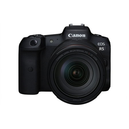 Canon - EOS R5 Mirrorless Camera with RF 24-105mm f/4L IS USM Lens - Black