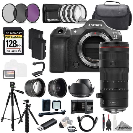 Canon EOS R5 II Camera + 24-105mm f/2.8 L IS USM Z Lens+128GB+Ext Bat+9 PC Filtr MEGA Kit (International Version)