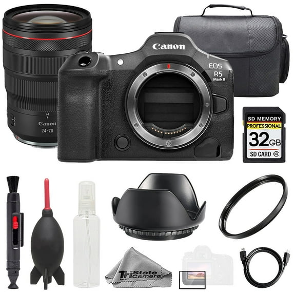 Canon EOS R5 II Camera + 24-70mm f/2.8 L IS USM Lens +32GB + Bag+ UV Filter- Basic Kit (International Version)