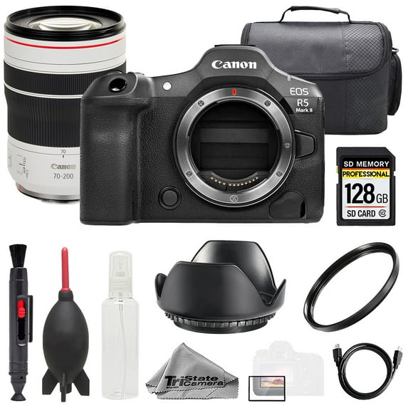 Canon EOS R5 II Camera + 70-200mm f/4 L IS USM Lens +128GB+ Bag+ UV Filter- Basic Kit (International Version)