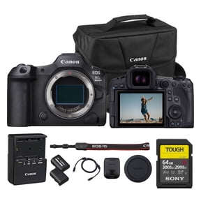 Canon EOS R5 Mark II Mirrorless Camera | Flagship Hybrid Power, Refined for Next-Gen Creators (6536C002) + LP-E6P Battery + 64GB Memory Card + Canon Shoulder Bag