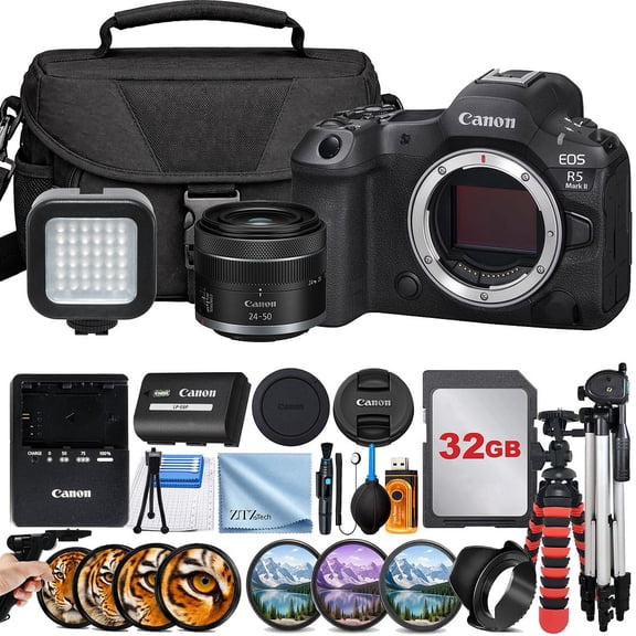 Canon EOS R5 Mark II Mirrorless Camera with RF 24-50mm Lens, 45MP, Full-Frame CMOS 32GB (International Model)