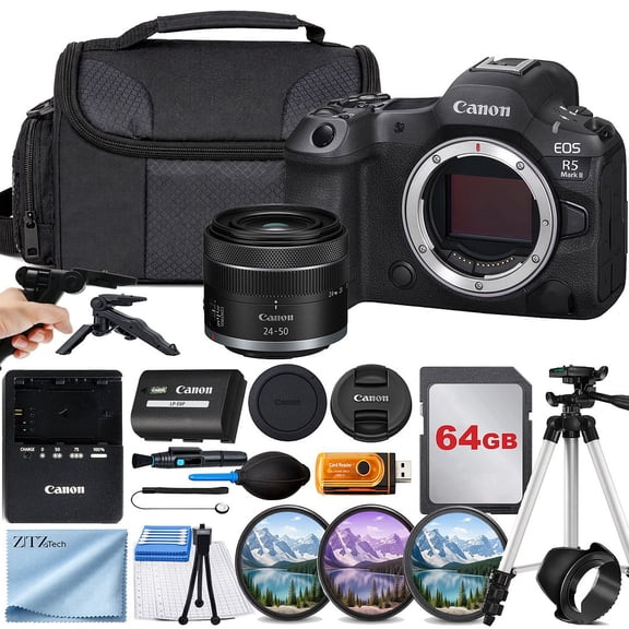 Canon EOS R5 Mark II Mirrorless Camera with RF 24-50mm Lens, 45MP, Full-Frame CMOS (International Model)