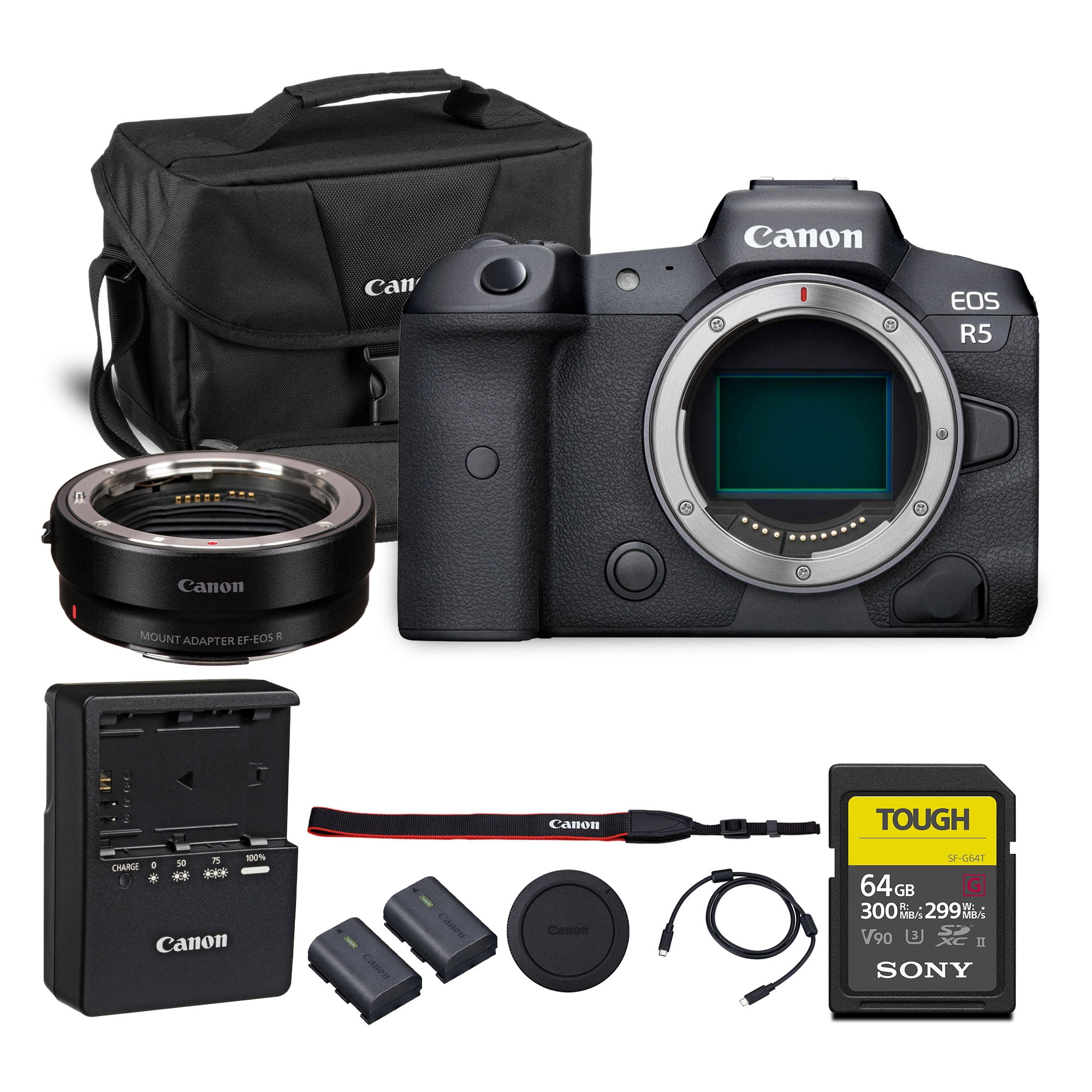 Canon EOS R5 Mirrorless Camera – 45MP Full-Frame RF Camera with 8K ...