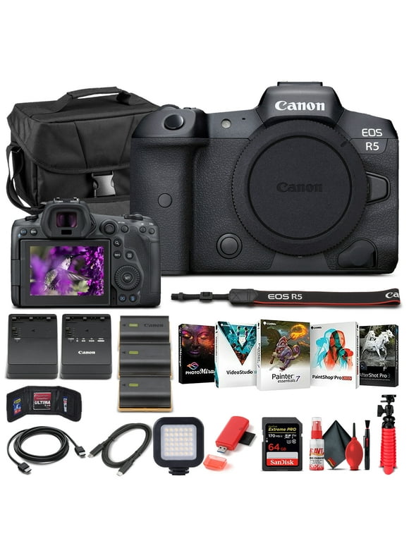 Canon EOS R5 Mirrorless Camera Body Only 4147C002 - Pro Bundle