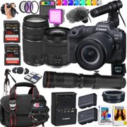 Canon EOS R5 Mirrorless Camera +RF 24-105mm Lens+EF 75-300mm Lens + 420-800 Lens + 2X 128 GB International Version