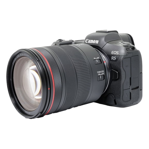 Canon EOS R5 Bluetooth 45MP Mirrorless Camera with 24-105mm f/4 Lens, Black