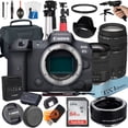 thumbnail image 1 of Canon EOS R5 Mirrorless Camera with RF 24-105mm STM + 75-300mm Lens + Mount Adapter + 64GB Card + ZeeTech Accessory (International Version), 1 of 10