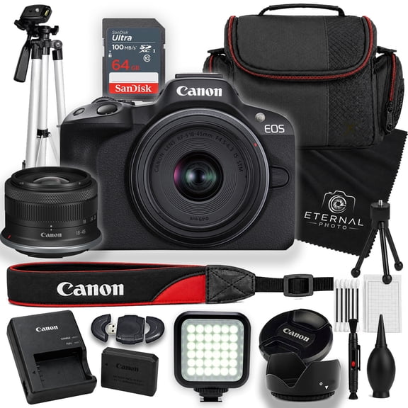 Canon EOS R50 24.2 MP Waterproof Smartphone Integration Mirrorless Digital Camera, Black (Sold without manufacturer warranty)