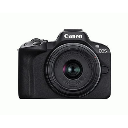 Canon - EOS R50 4K Video Mirrorless Camera with RF-S 18-45mm f/4.5-6.3 IS STM Lens - Black