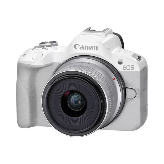 Canon EOS R50 Mirrorless Camera with RF-S 18-45mm F4.5-6.3 IS STM Lens -White 5812C012