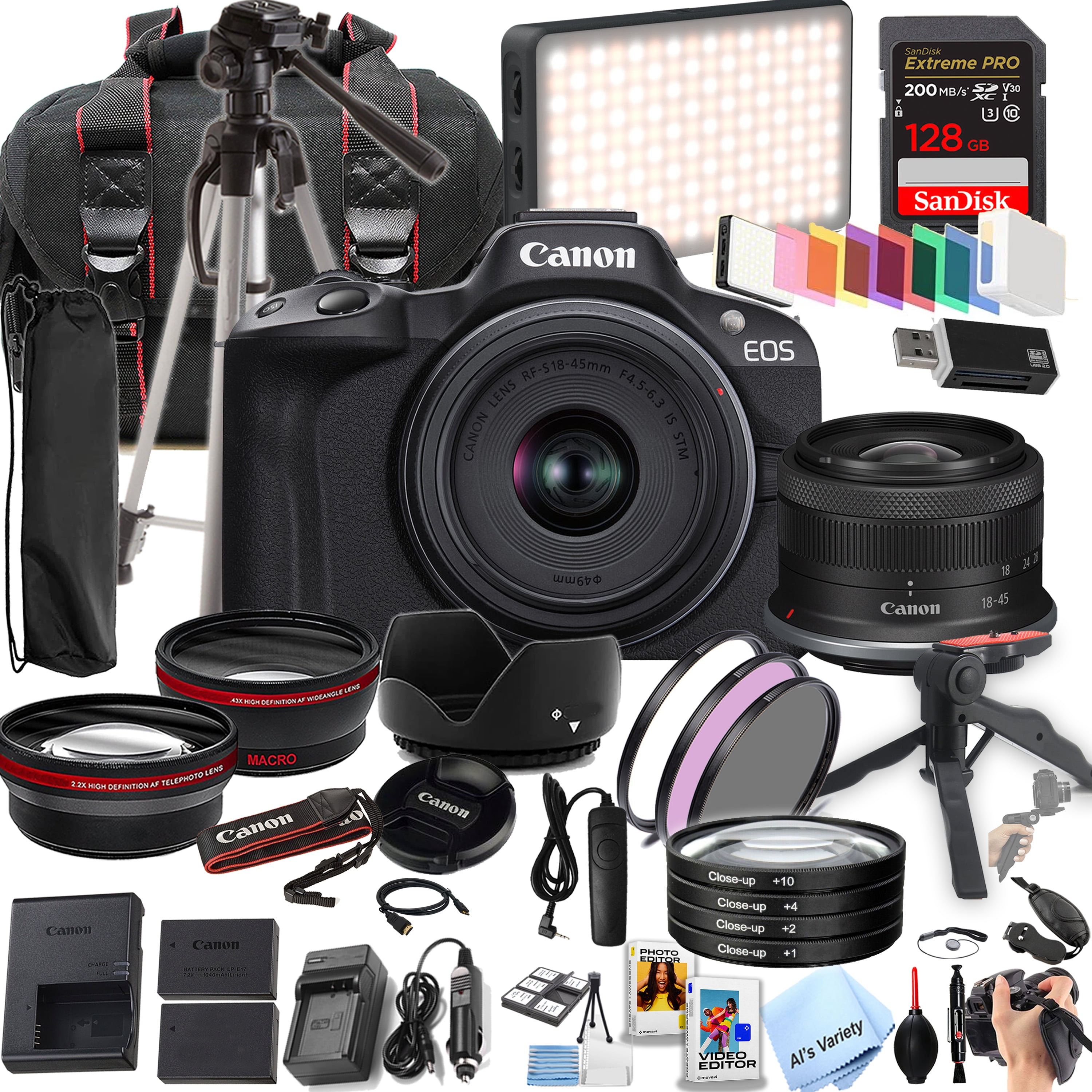 Canon EOS R50 24.2MP APS-C CMOS Sensor Mirrorless Camera with 18-45mm ...