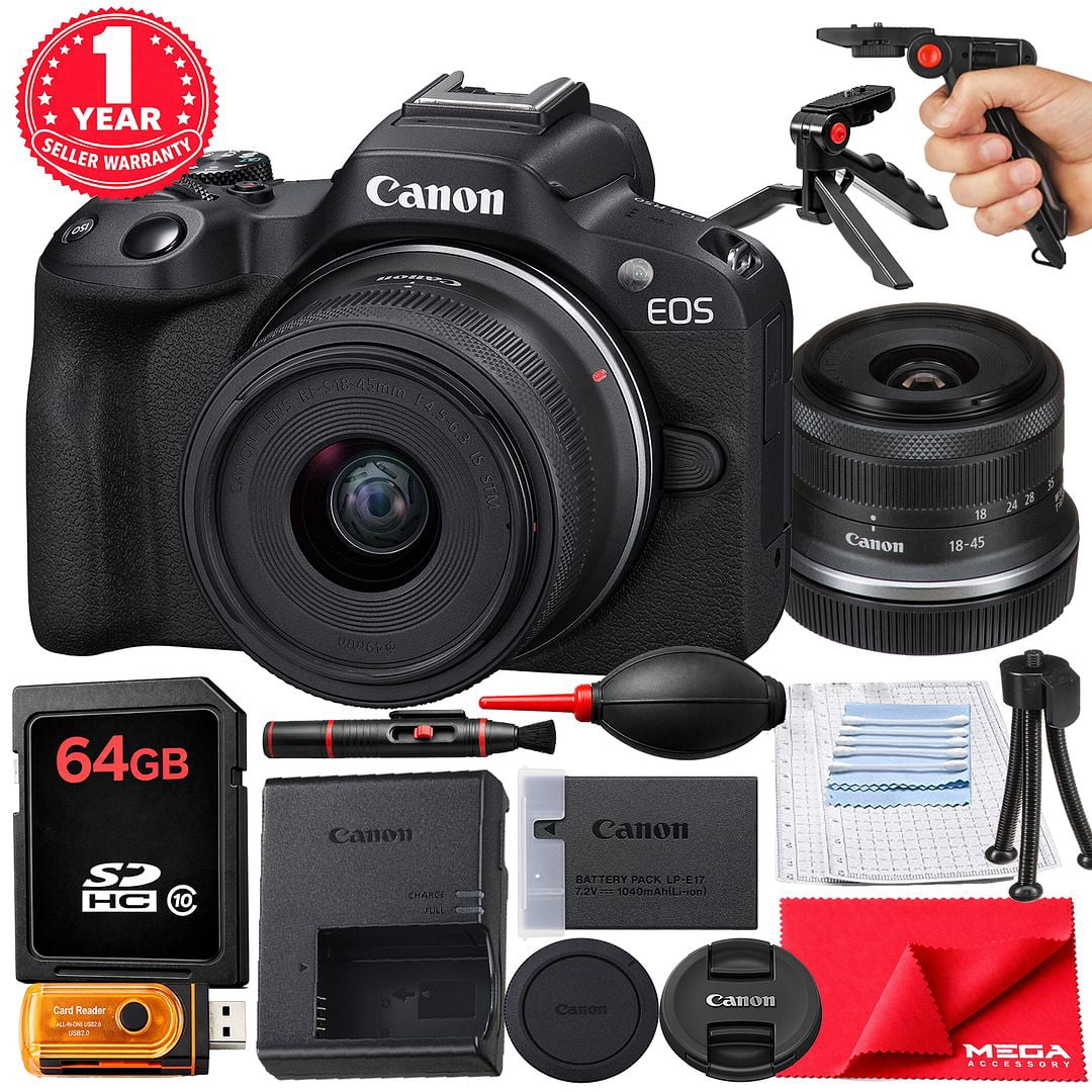 Canon EOS R50 24.2MP APS-C CMOS Sensor Mirrorless Camera with 18-45mm ...