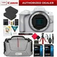 thumbnail image 1 of Canon EOS R50 Mirrorless APS-C Interchangeable Lens Camera Body White 5812C002 Bundle with Deco Gear Photography Bag + 2 x Battery + 2 x 64GB Memory Cards + Accessories Kit, 1 of 11