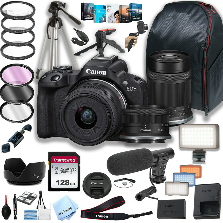 Canon EOS R100 Mirrorless Camera with 18-45mm & 55-210mm Lenses Kit