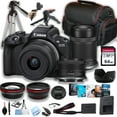thumbnail image 1 of Canon EOS R50 Mirrorless Camera with 18-45mm and 55-210mm Lenses + 64GB Memory + Case+ Steady Grip Pod + Tripod+ Macro + 2X Lens + Software Pack + More (34pc Bundle) (International Version), 1 of 8