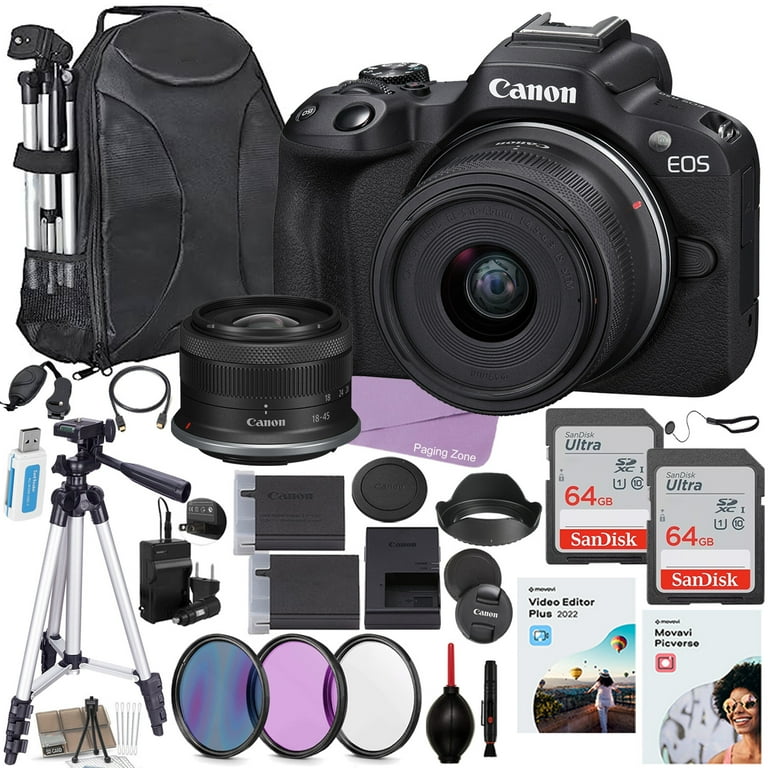 Canon EOS R50 Mirrorless Camera Bundle: 18-45mm Lens Canon EOS R50 Mirrorless Camera Bundle: 18-45mm Lens