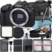 Canon EOS R50 Mirrorless Camera Body with 2 Pack 128GB Memory Card + Case + ZeeTech Accessory Bundle International Version