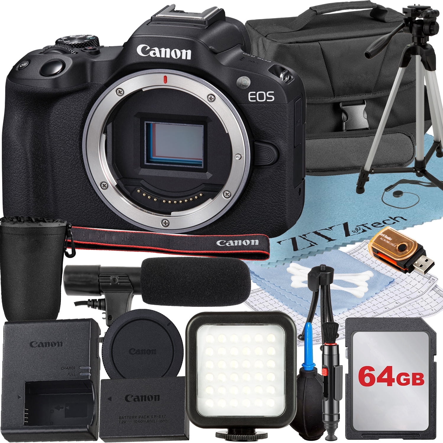 Canon EOS R50 SDカード　バッグセット Canon EOS R50 Mirrorless Camera (Body) with 64GB Memory Card +