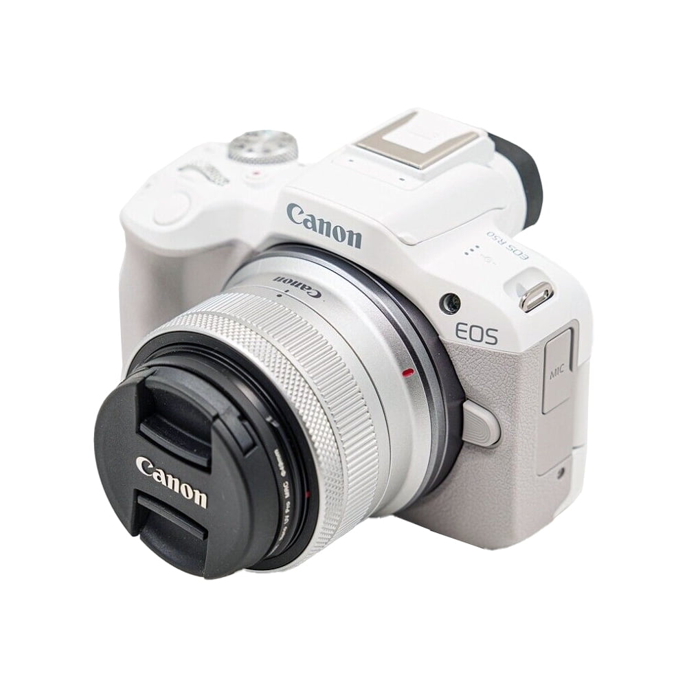 Canon EOS R50 Mirrorless Camera w/ RF-S 18-45mm Lens (White) 5812C012 Canon EOS R50 Mirrorless Camera w/ RF-S 18-45mm Lens (White) 5812C012