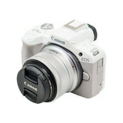 Canon EOS R50 Mirrorless Camera w/ RF-S 18-45mm Lens White 5812C012