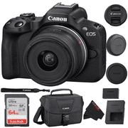 Pixi-Bytes EOS R50 Mirrorless Camera with 18-45mm Lens + 32GB SD Memory Card & More