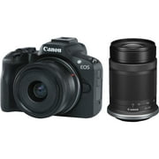 Canon EOS R50 Mirrorless Camera w/ 18-45mm and 55-210mm Lenses Black International Model