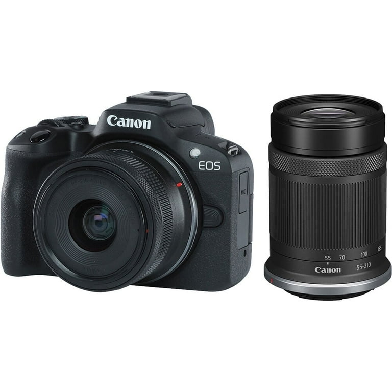 Canon EOS R50 ズームレンズセット(55-210) Canon EOS R50 Mirrorless Camera Bundle with 18-45mm and 55