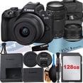thumbnail image 1 of Canon EOS R50 Mirrorless Camera with RF-S 18-45mm + EF 75-300mm Lens + SanDisk 128GB Memory Card + Case + ZeeTech Accessory Bundle (International Version), 1 of 10