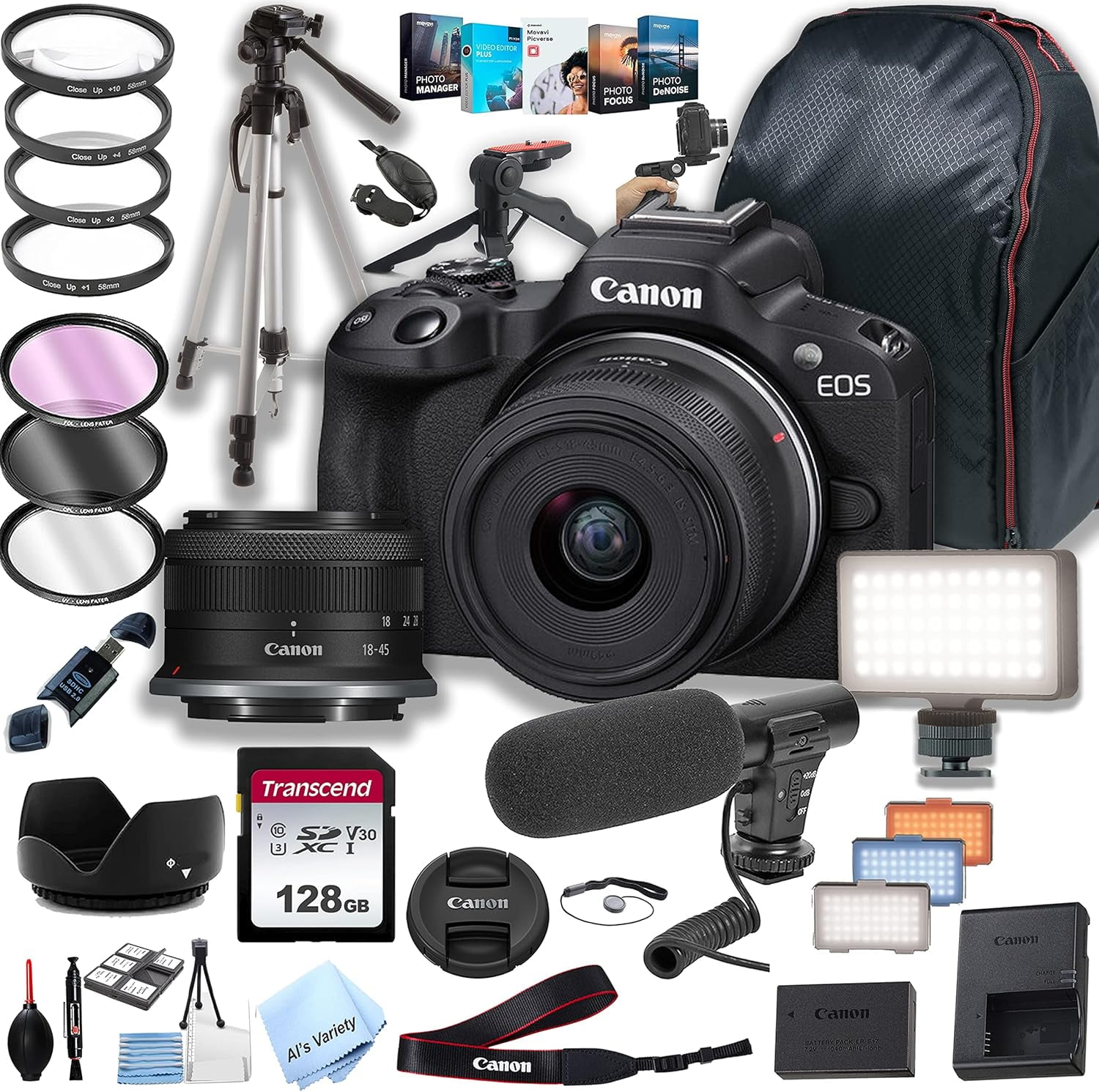 Canon EOS R50 Mirrorless Camera with RF-S 18-45mm F/4.5-6.3 is STM Lens ...