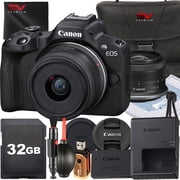 Canon EOS R50 Mirrorless Camera with RF-S 18-45mm Lens + 32GB Memory Card + Case + SV Premium Accessory Bundle International Version