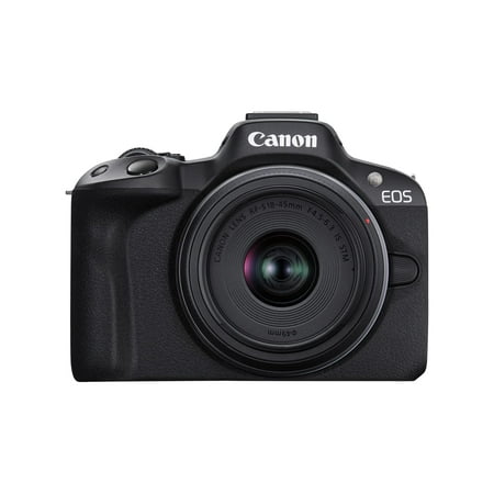 Canon EOS R50 Mirrorless Camera with RF-S 18-45mm f/4.5-6.3 IS STM Lens (Black)