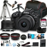 Canon EOS R50 Mirrorless Digital Camera with RF-S 18-45mm Lens, Black International Version