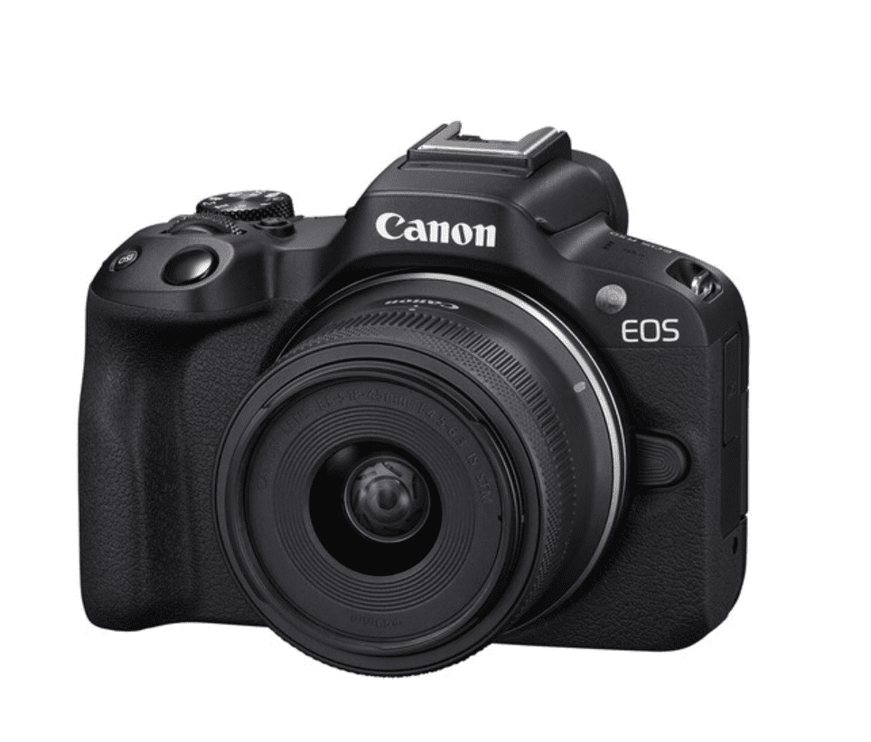 Canon EOS R50 Black Mirrorless Digital Camera with RF-S 18-45mm Lens