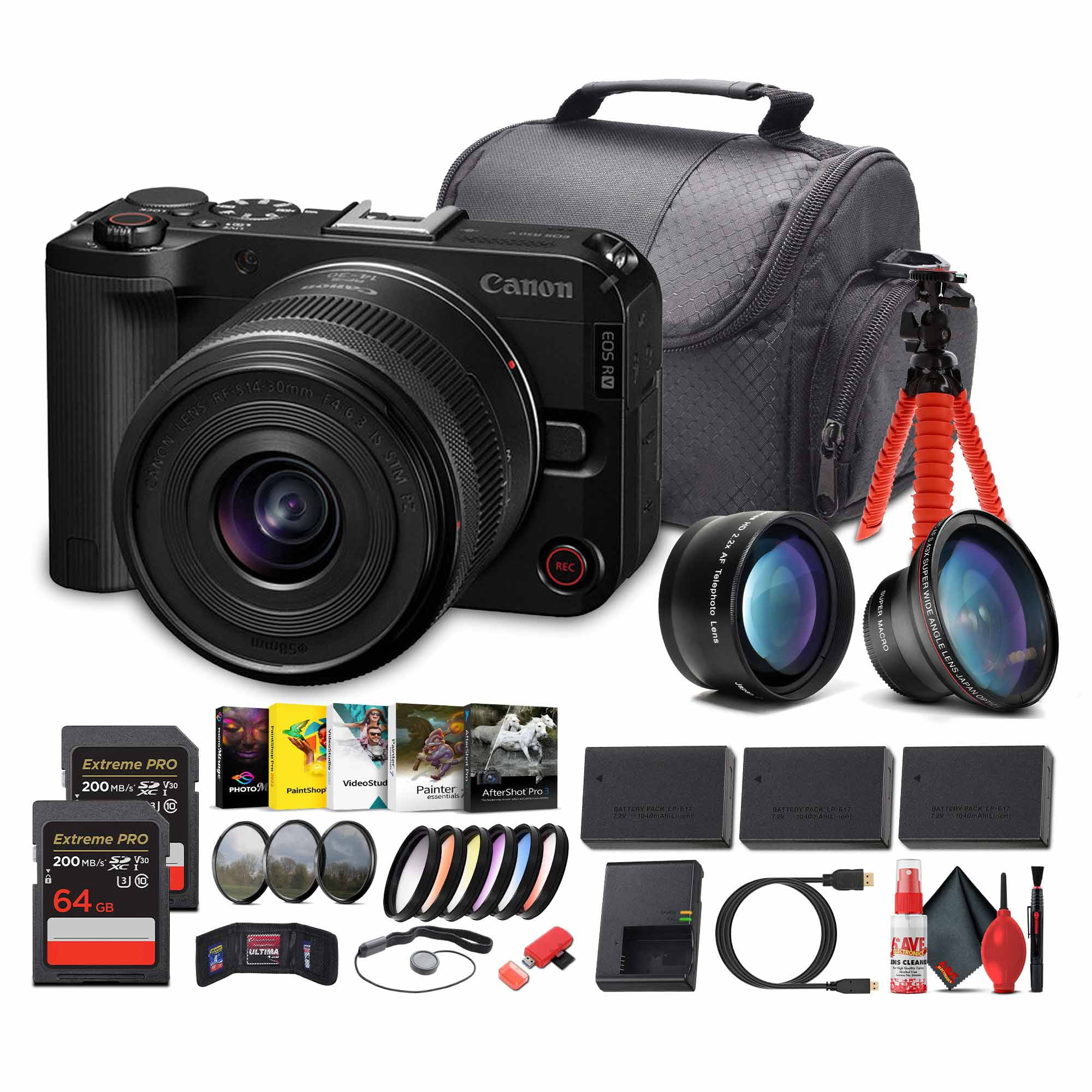 Canon EOS R50 V Camera + 14–30mm Power Zoom Lens 24.2MP APS-C